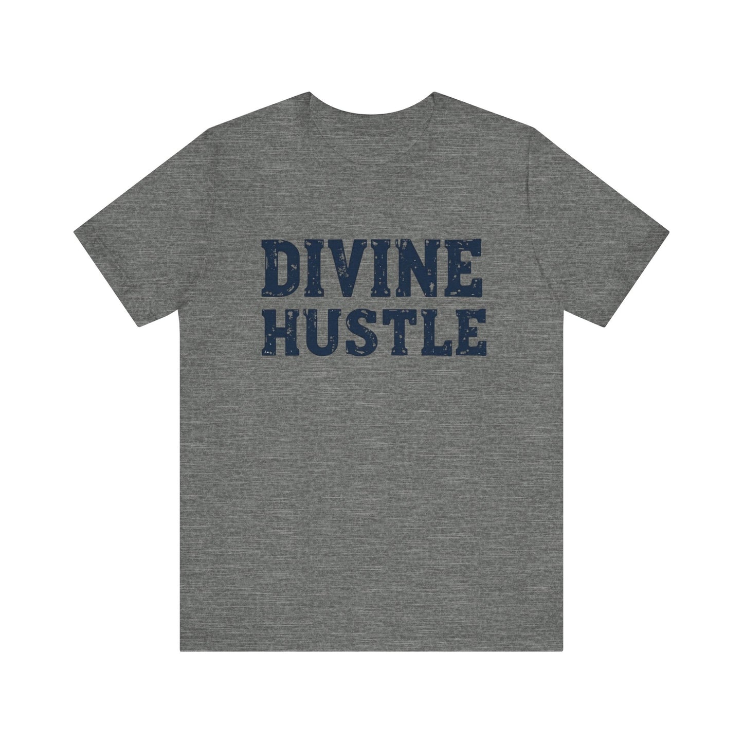 Modern Christian t-shirt with 'Divine Hustle' design – spiritual ambition theme by Klippette