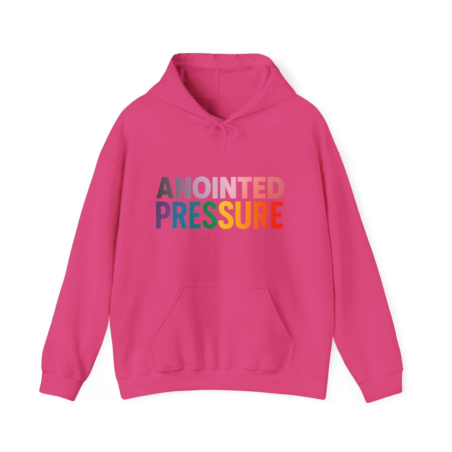 Bold multicolored text that reads “Anointed Pressure” symbolizing spiritual strength and resilience under pressure.