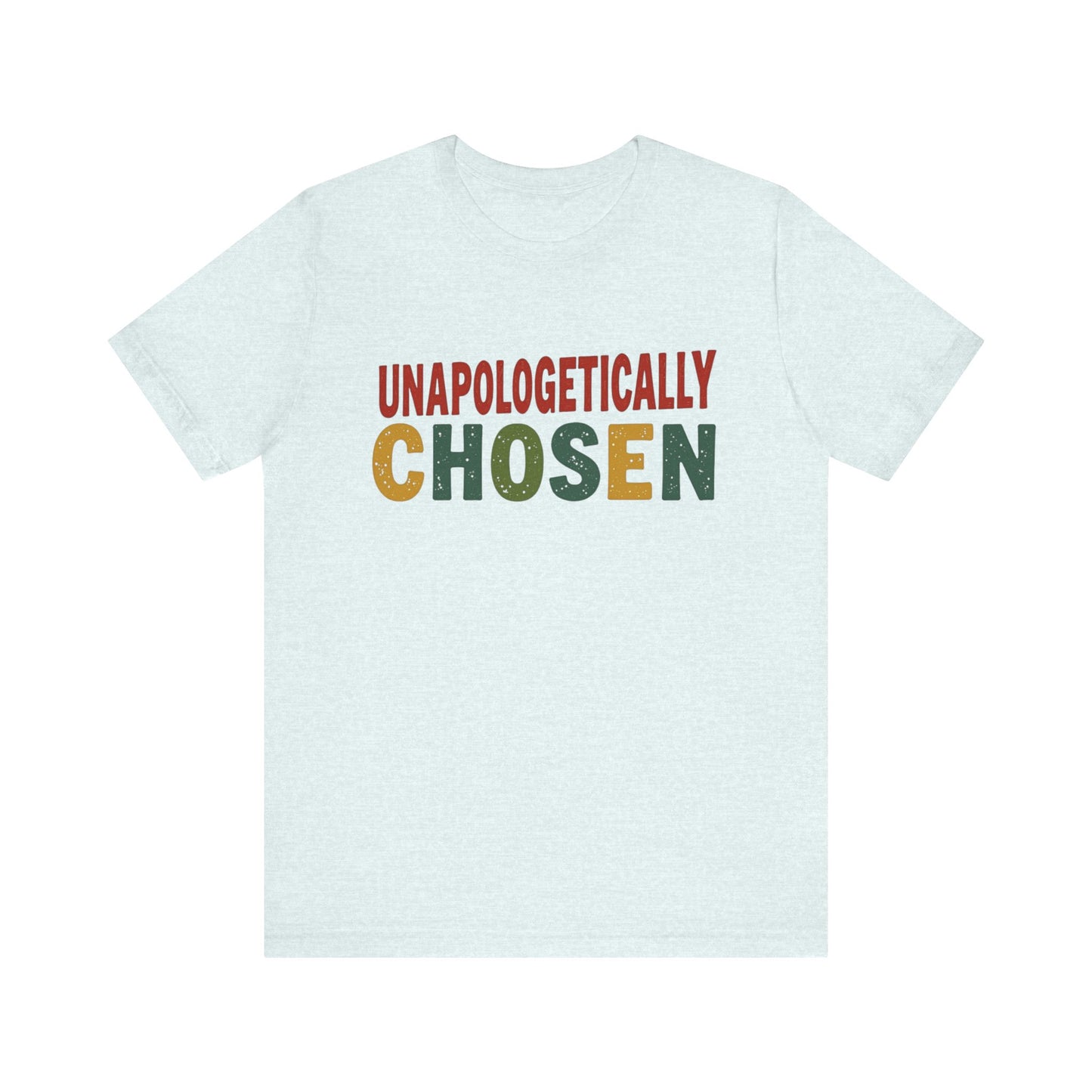 Minimalist 'Unapologetically Chosen, ' t-shirt – faith-based Christian apparel declaring identity in Christ by Klippette