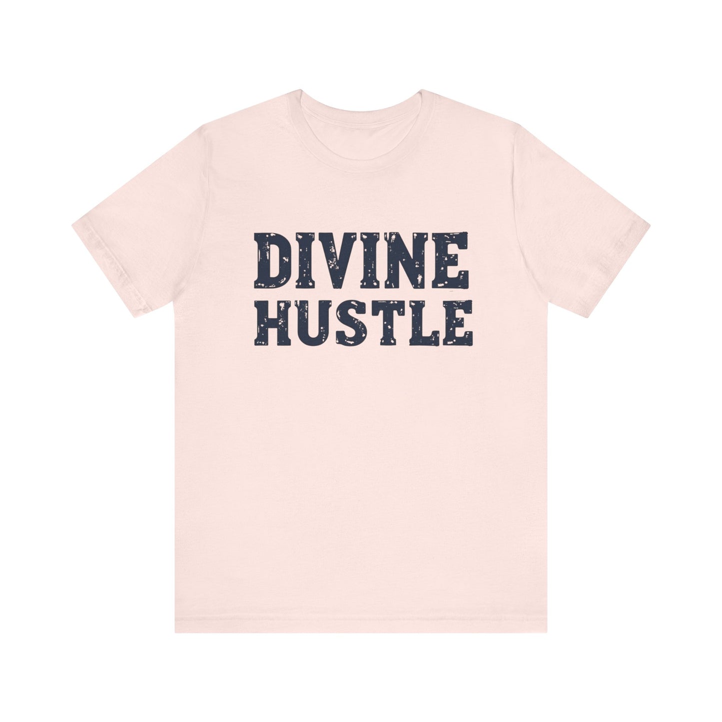Modern Christian t-shirt with 'Divine Hustle' design – spiritual ambition theme by Klippette