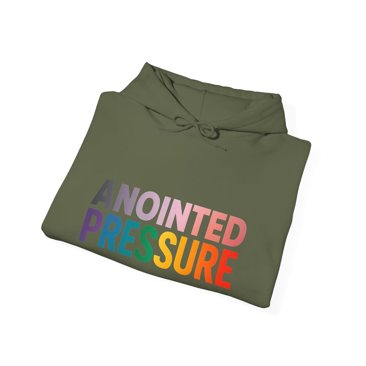 Bold multicolored text that reads “Anointed Pressure” symbolizing spiritual strength and resilience under pressure.