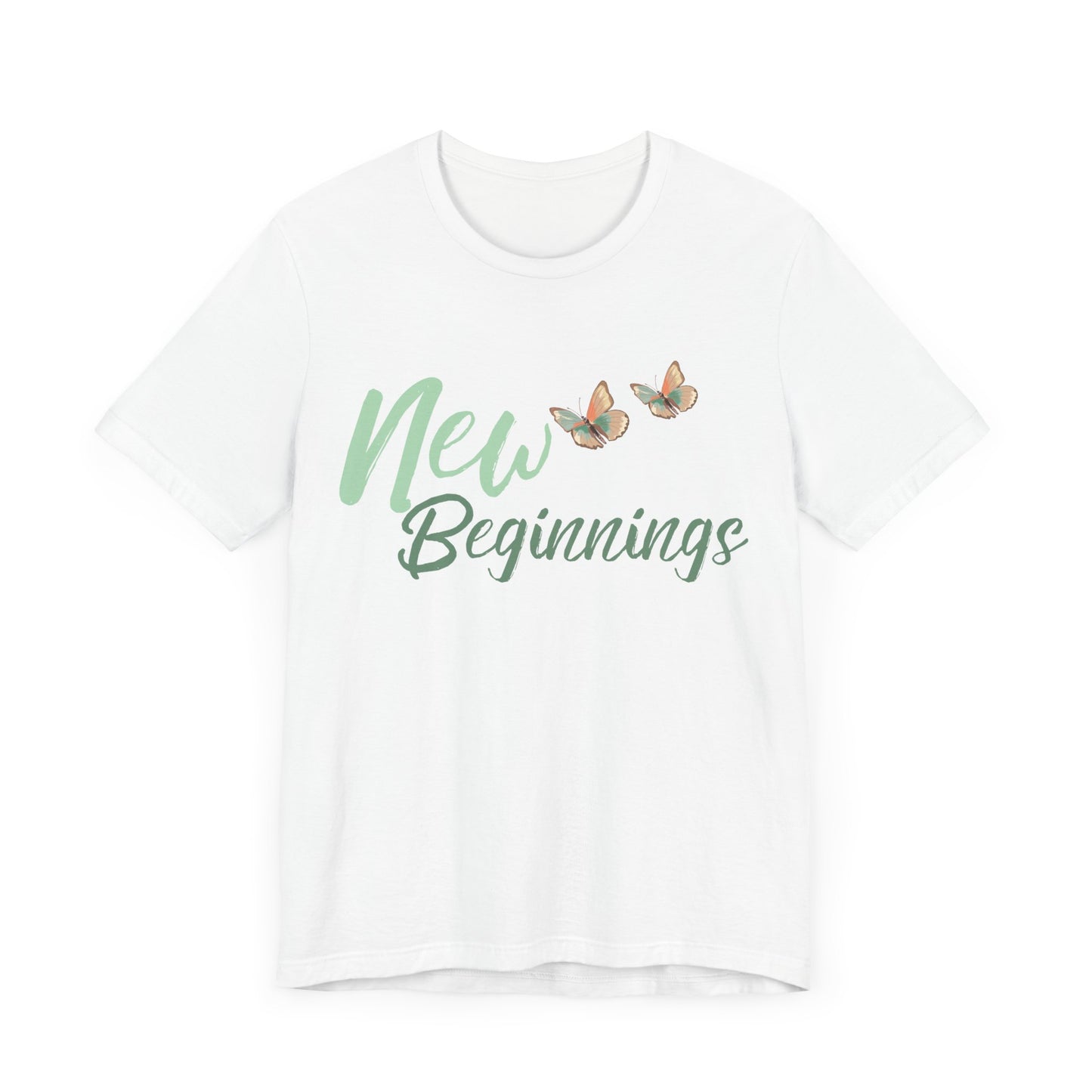 Christian tee with 'New Beginnings' – symbolic fresh start design by Klippette"