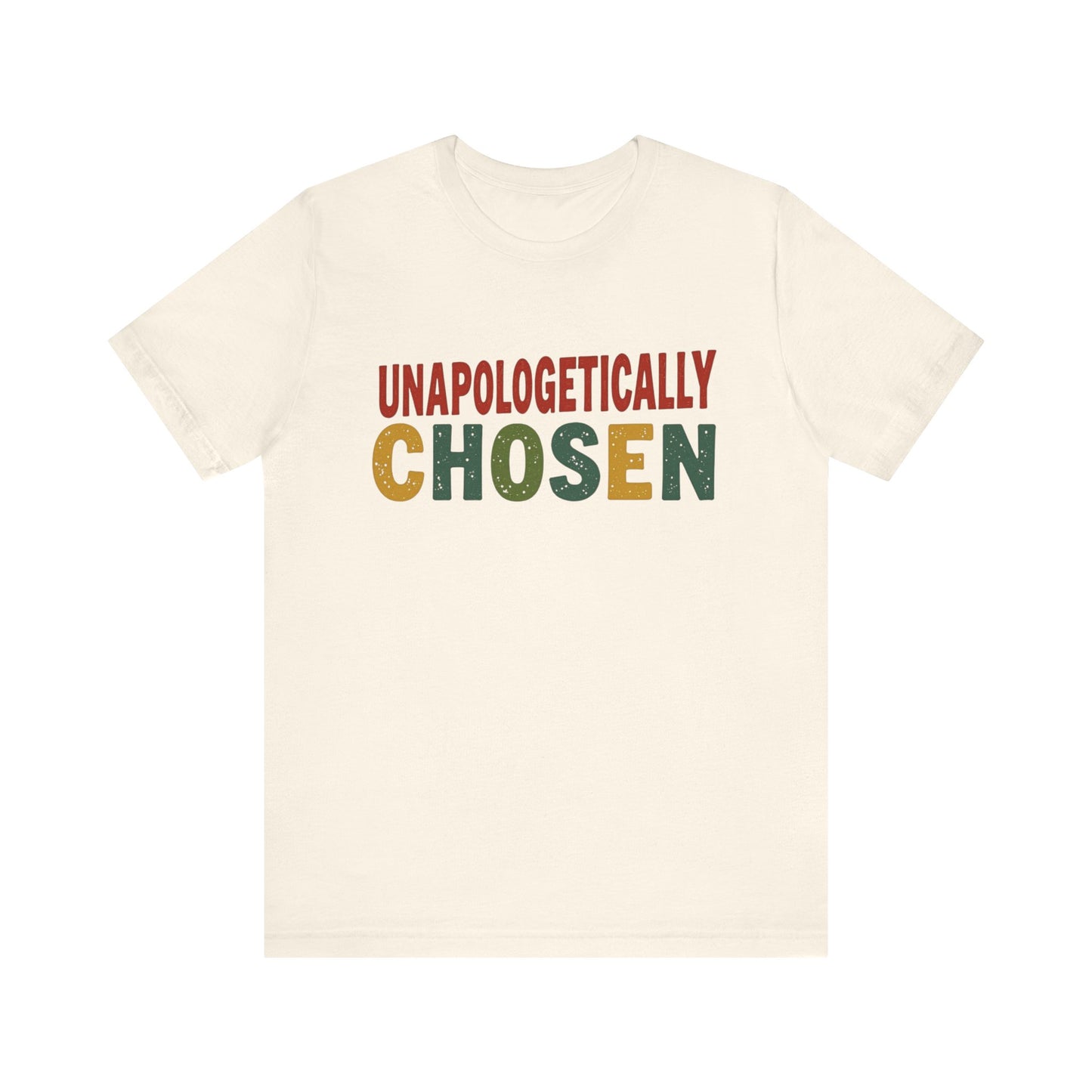 Minimalist 'Unapologetically Chosen, ' t-shirt – faith-based Christian apparel declaring identity in Christ by Klippette