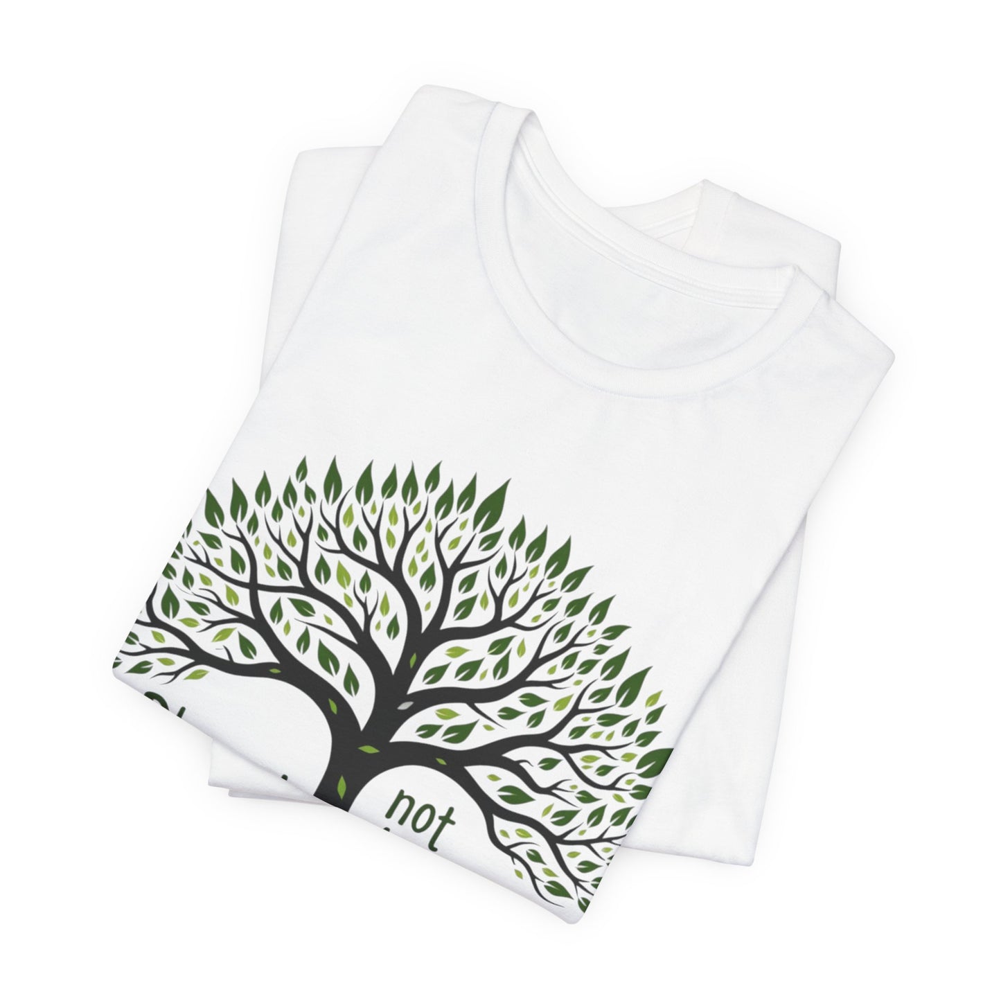 "Christian shirt with the phrase 'Planted Not Buried' in earthy tones, symbolizing spiritual growth and divine purpose."