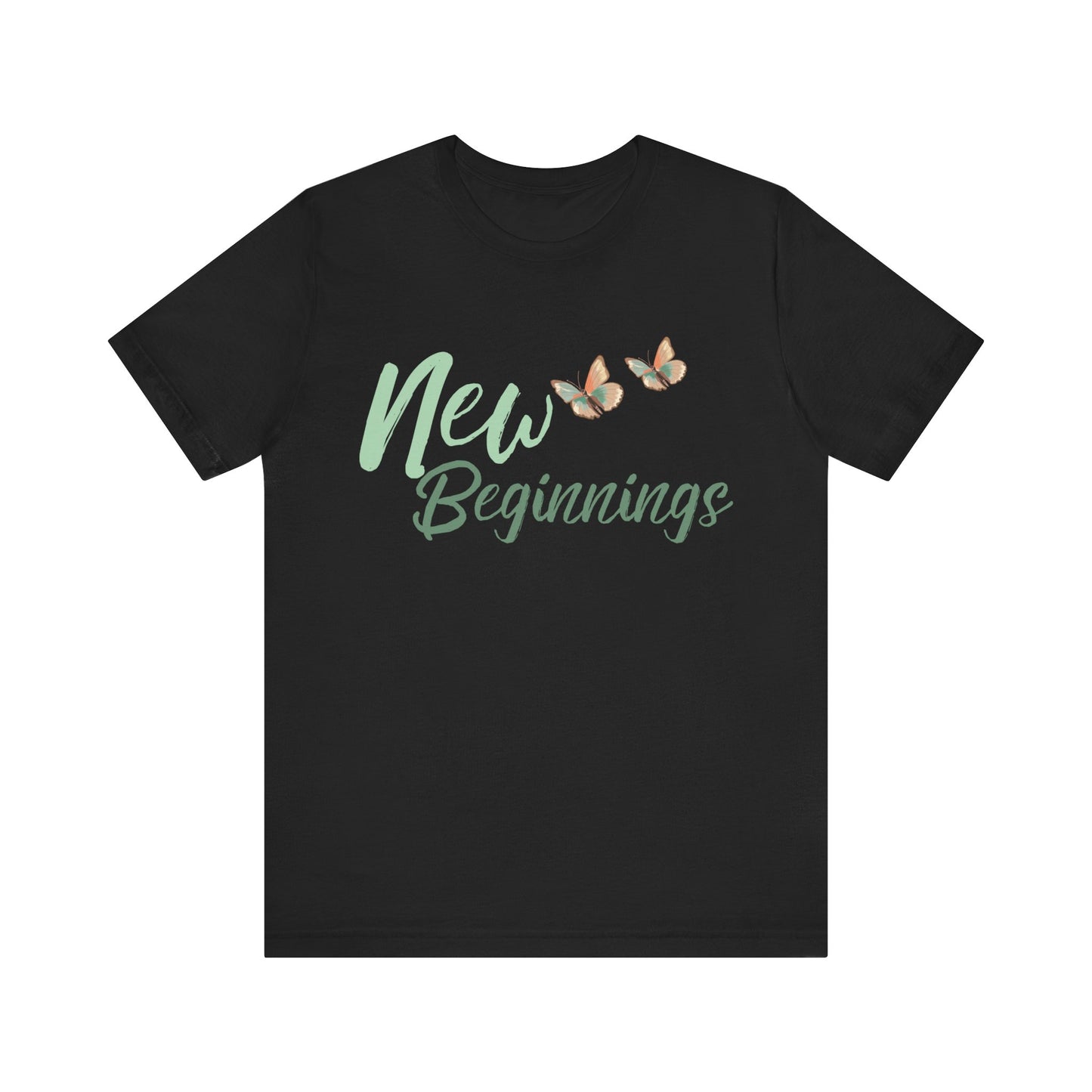 Christian tee with 'New Beginnings' – symbolic fresh start design by Klippette"