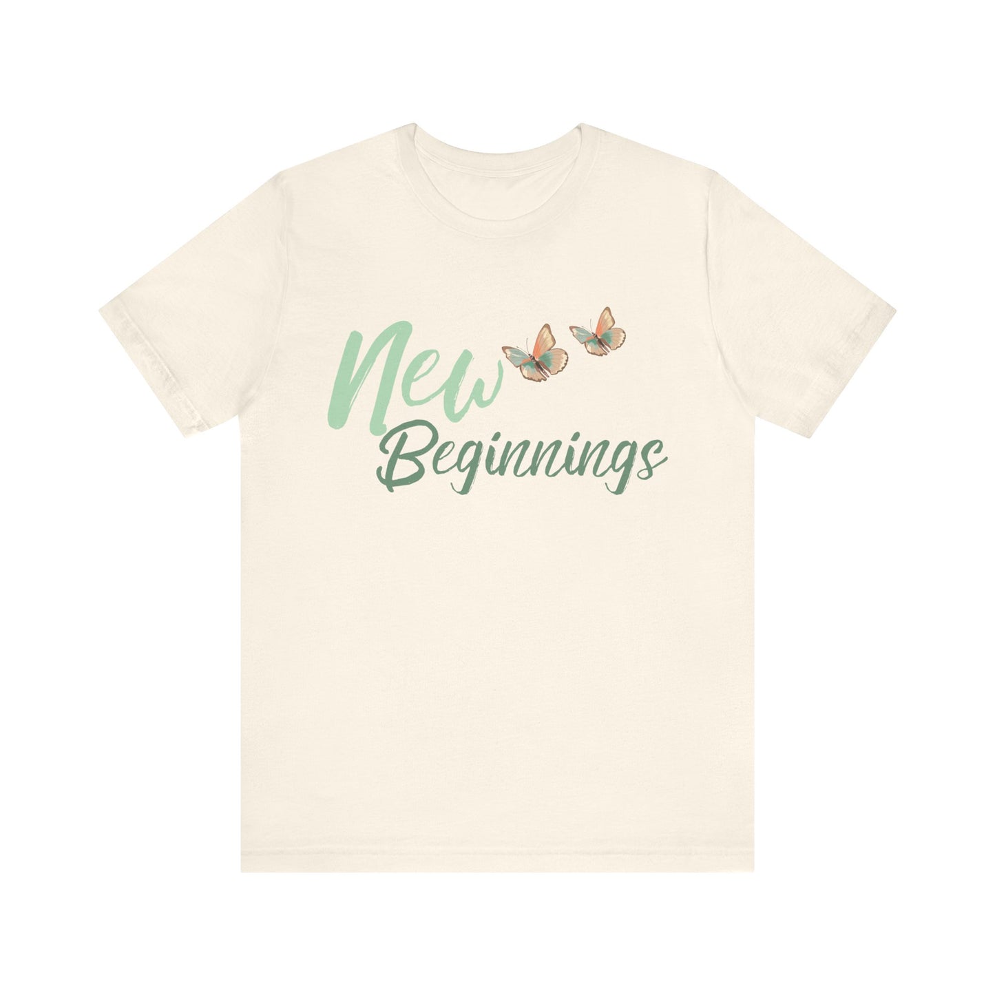 Christian tee with 'New Beginnings' – symbolic fresh start design by Klippette"