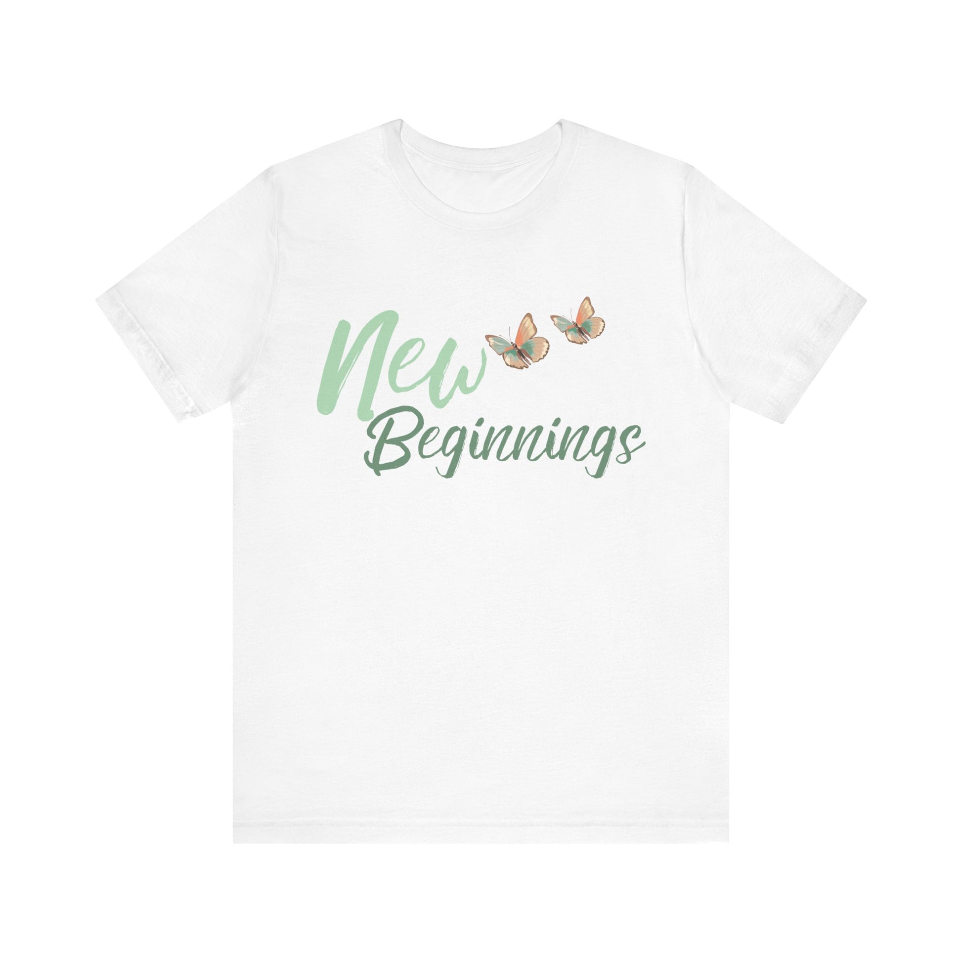 Christian tee with 'New Beginnings' – symbolic fresh start design by Klippette"

