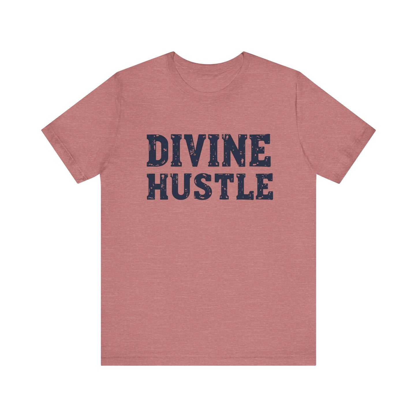 Modern Christian t-shirt with 'Divine Hustle' design – spiritual ambition theme by Klippette