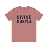 Modern Christian t-shirt with 'Divine Hustle' design – spiritual ambition theme by Klippette