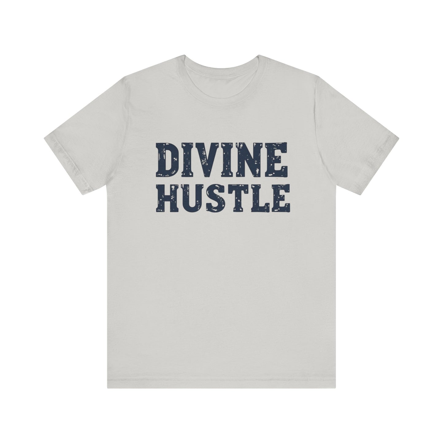 Modern Christian t-shirt with 'Divine Hustle' design – spiritual ambition theme by Klippette