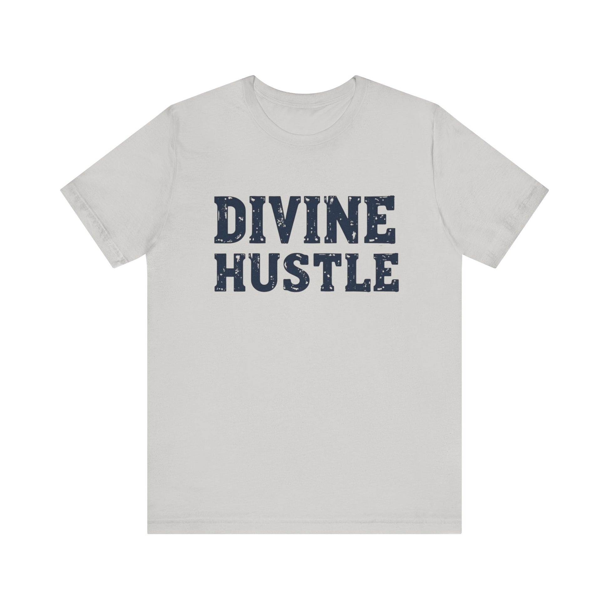 Modern Christian t-shirt with 'Divine Hustle' design – spiritual ambition theme by Klippette