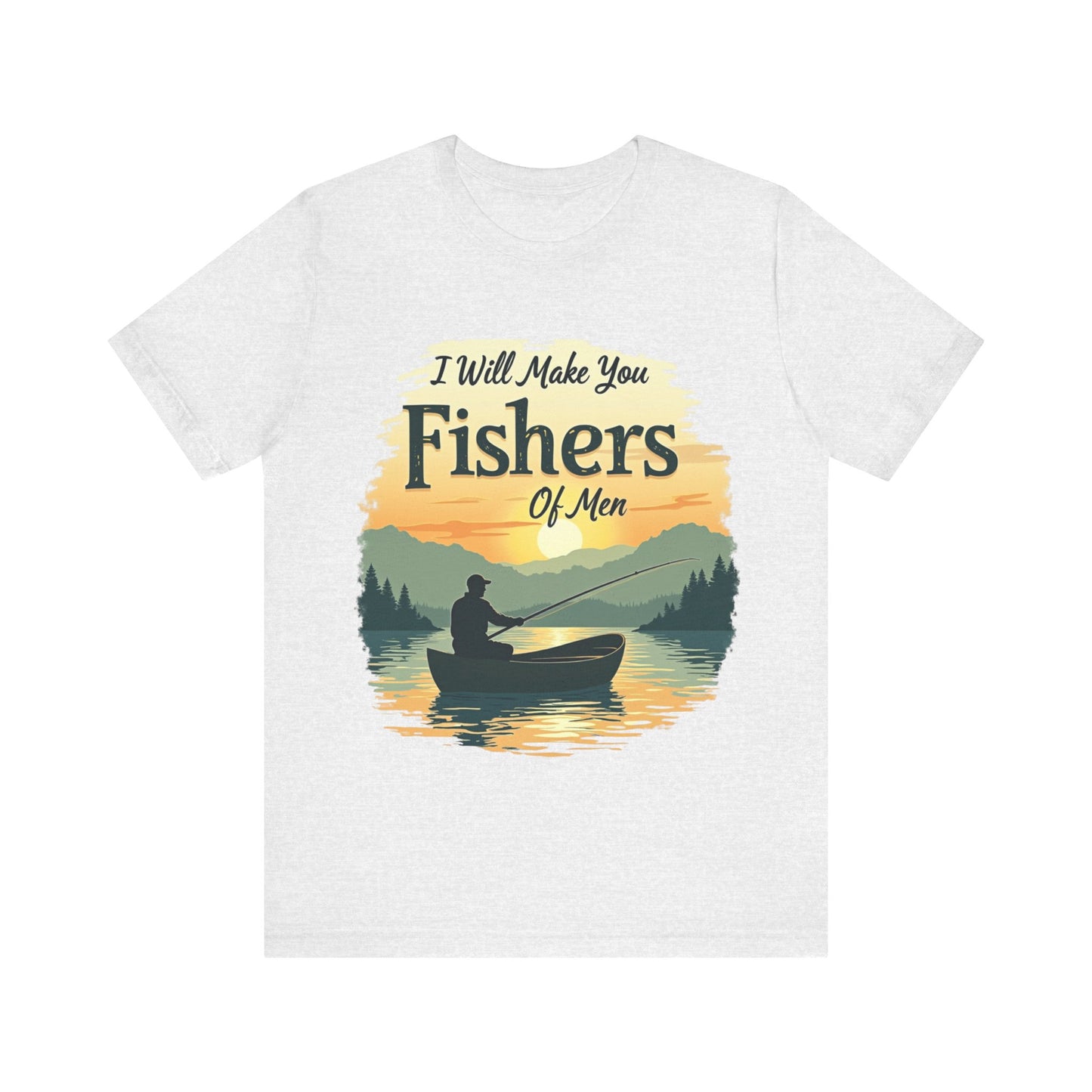 Bold 'Fishers of Men' t-shirt – evangelism-inspired Christian design from Klippette"