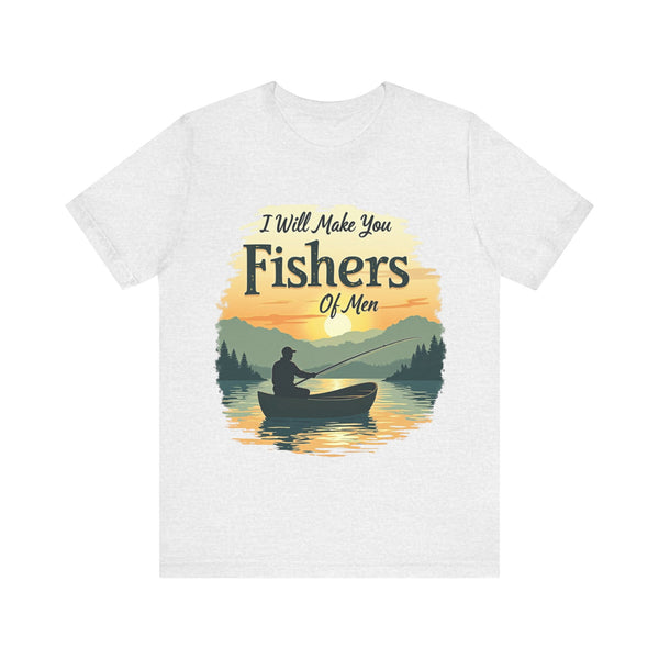 Bold 'Fishers of Men' t-shirt – evangelism-inspired Christian design from Klippette"