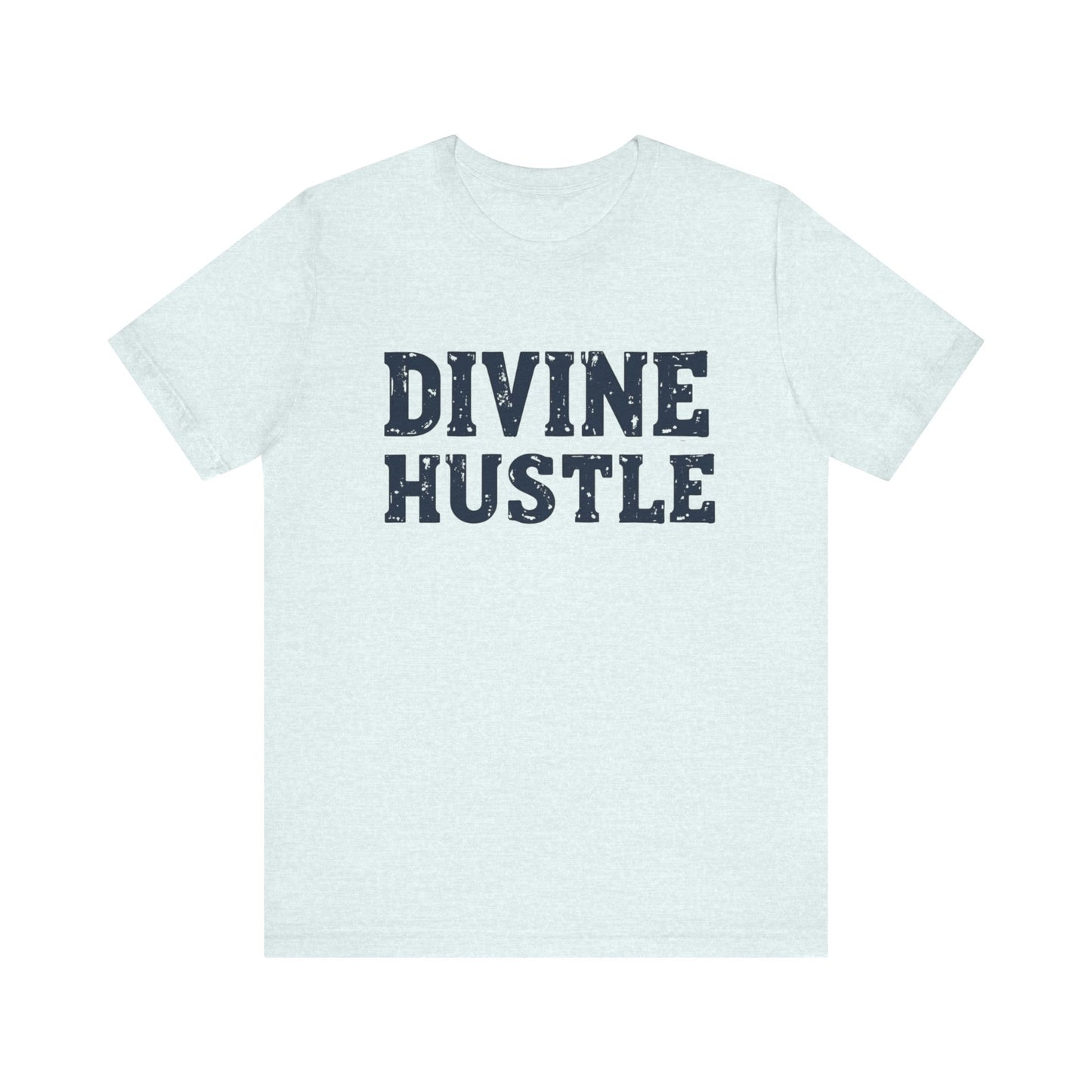 Modern Christian t-shirt with 'Divine Hustle' design – spiritual ambition theme by Klippette
