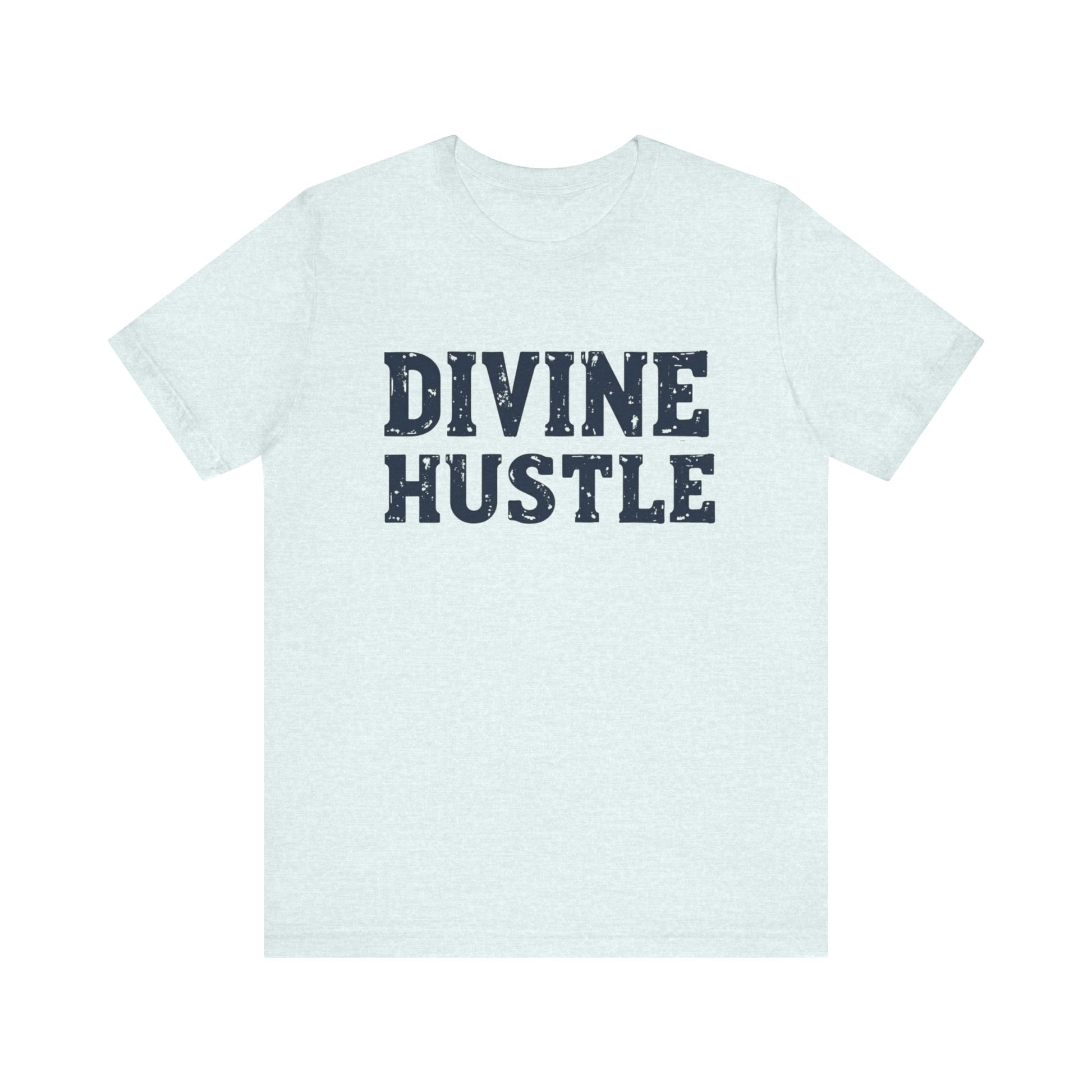 Modern Christian t-shirt with 'Divine Hustle' design – spiritual ambition theme by Klippette