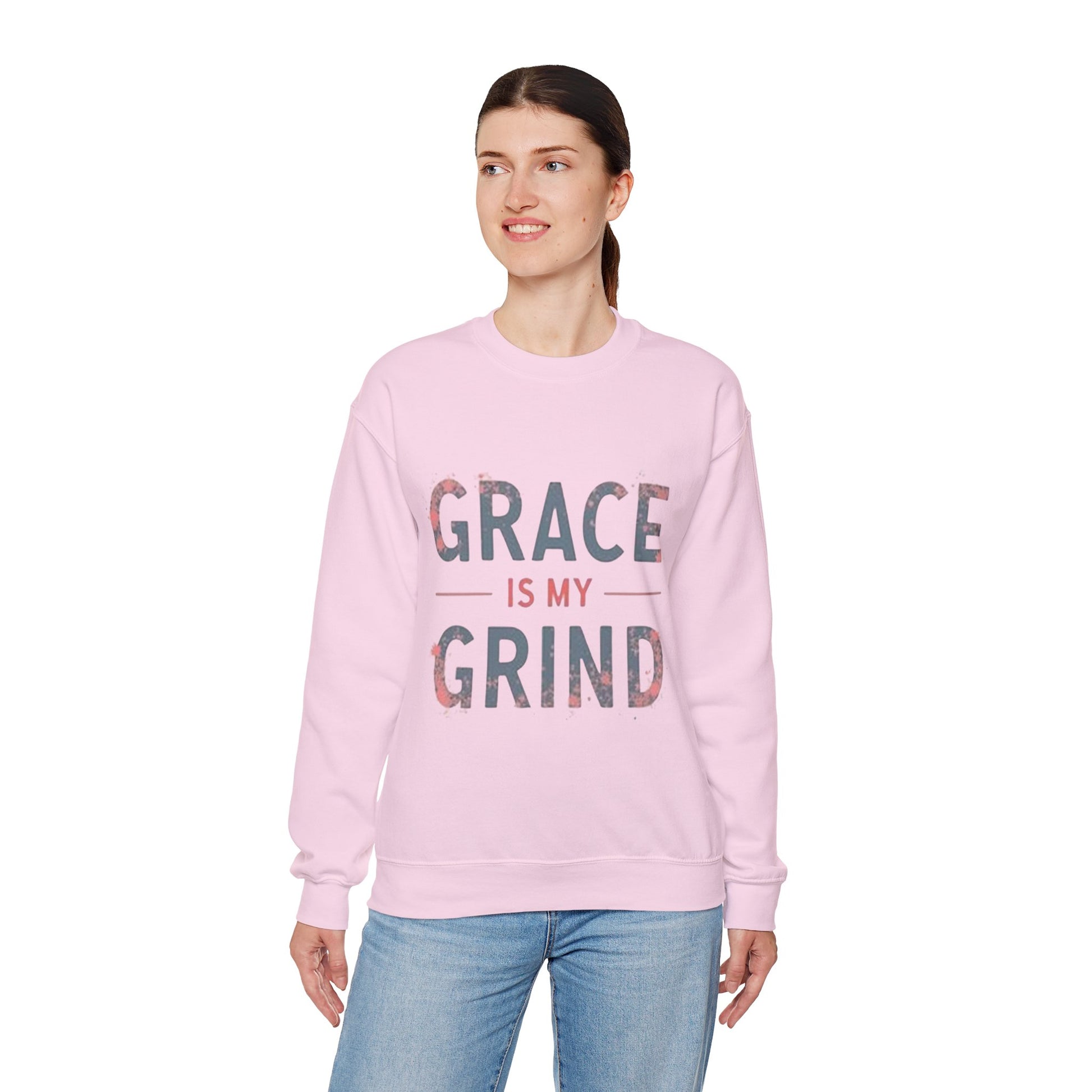 Grace is My Grind -Inspirational Crewneck Sweatshirt - Klippette Joy