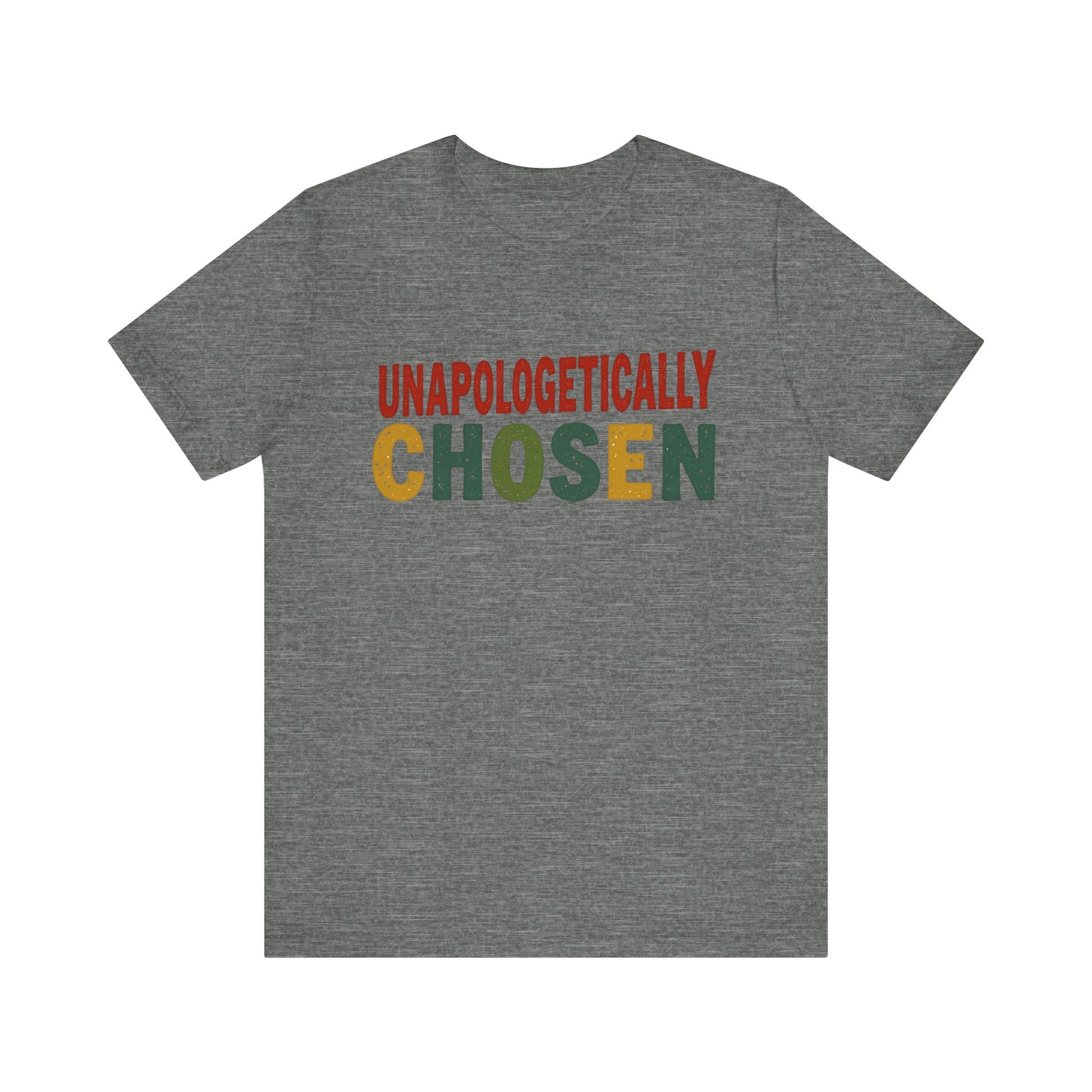 Minimalist 'Unapologetically Chosen, ' t-shirt – faith-based Christian apparel declaring identity in Christ by Klippette
