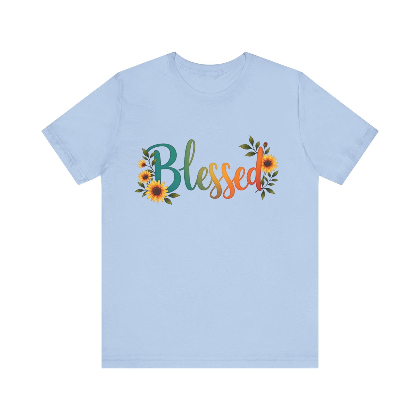 "Simple 'Blessed' Christian t-shirt – minimalist faith design by Klippette