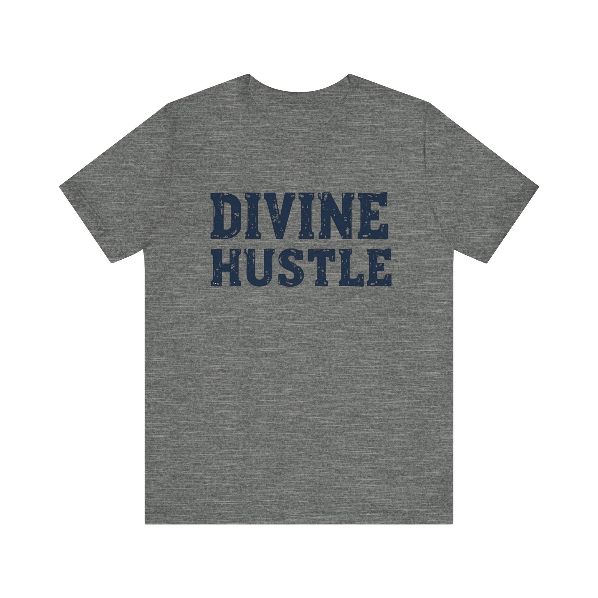 Modern Christian t-shirt with 'Divine Hustle' design – spiritual ambition theme by Klippette