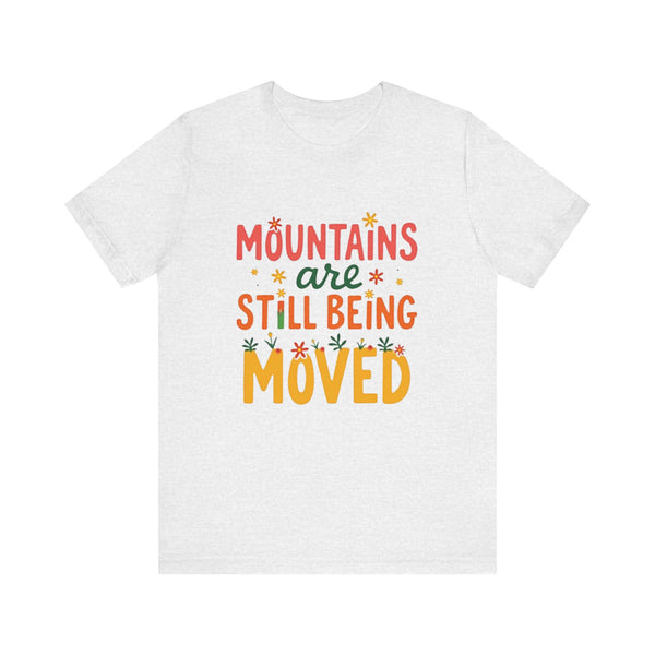 Christian sweatshirt with 'Mountains are still being moved' – faith in miracles and worship theme by Klippette"

