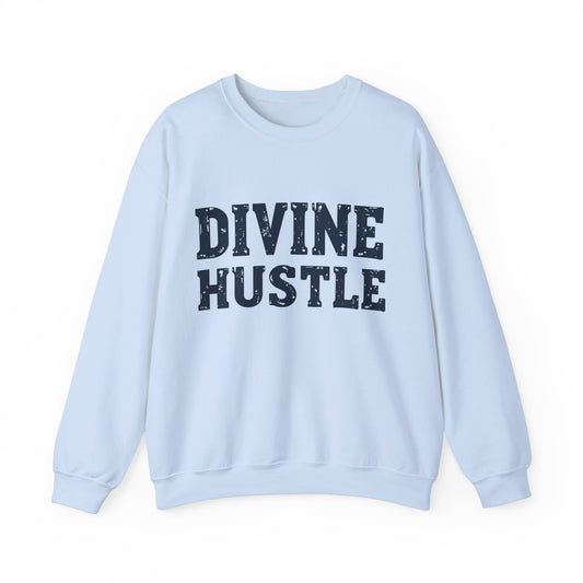 Modern Christian t-shirt with 'Divine Hustle' design – spiritual ambition theme by Klippette