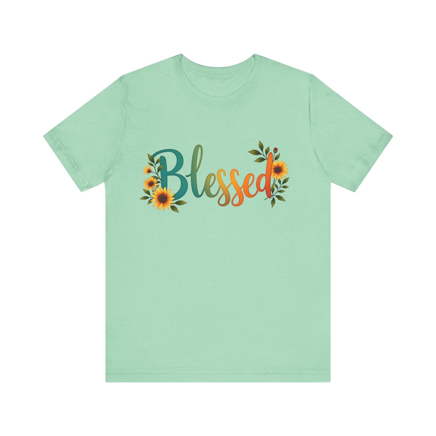 "Simple 'Blessed' Christian t-shirt – minimalist faith design by Klippette