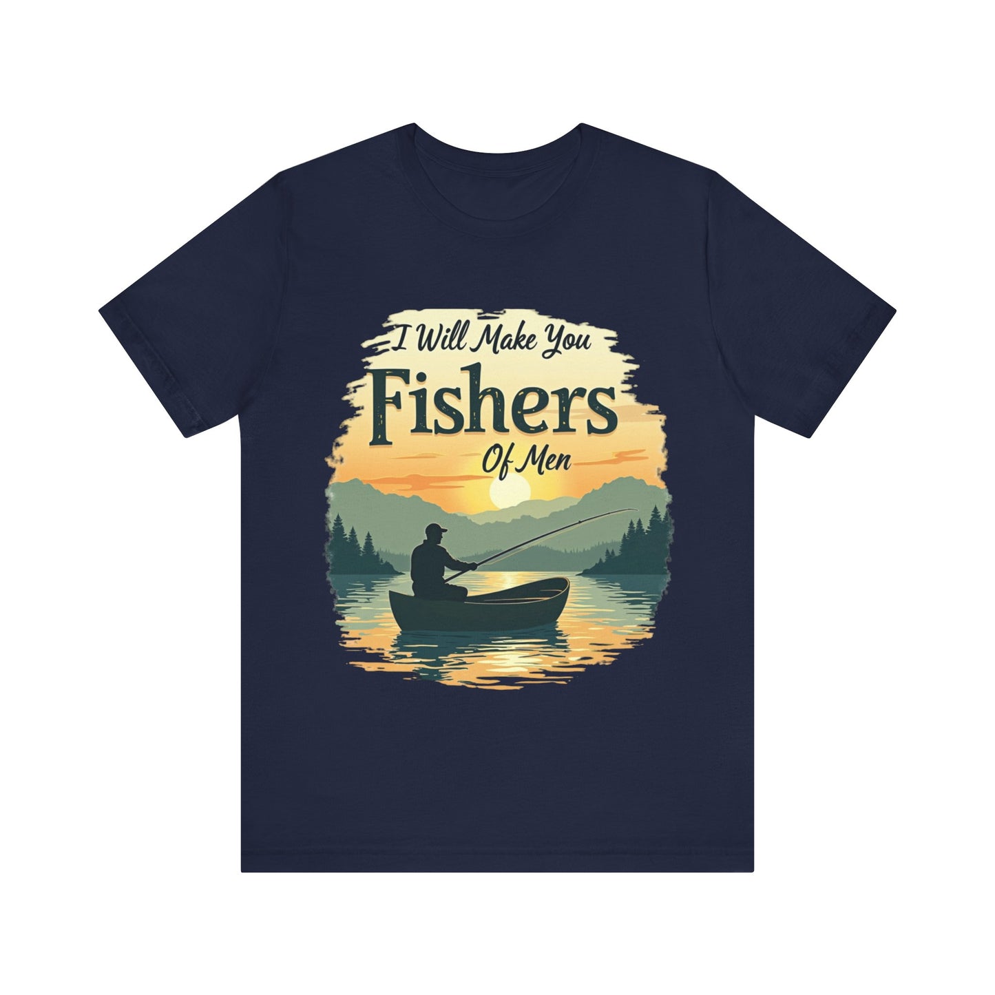 Bold 'Fishers of Men' t-shirt – evangelism-inspired Christian design from Klippette"