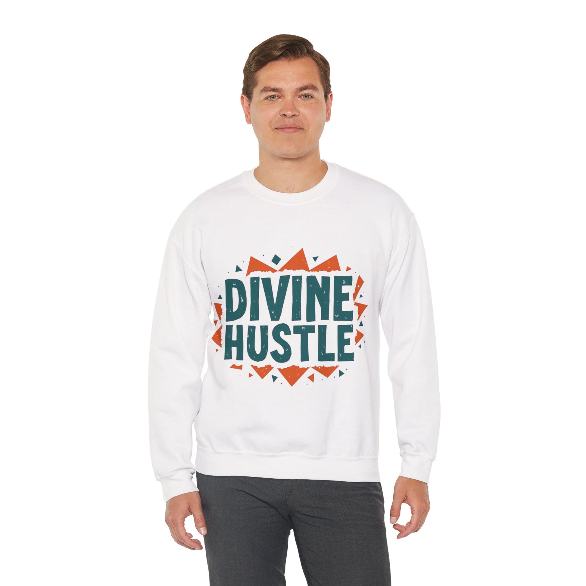 Modern Christian t-shirt with 'Divine Hustle' design – spiritual ambition theme by Klippette