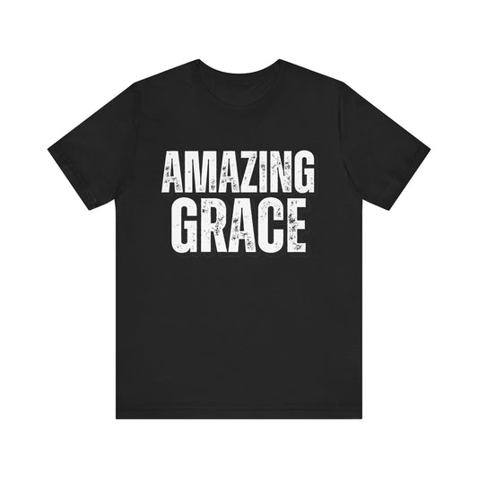 Amazing Grace' faith t-shirt – timeless gospel hymn message on classic Christian apparel by Klippette