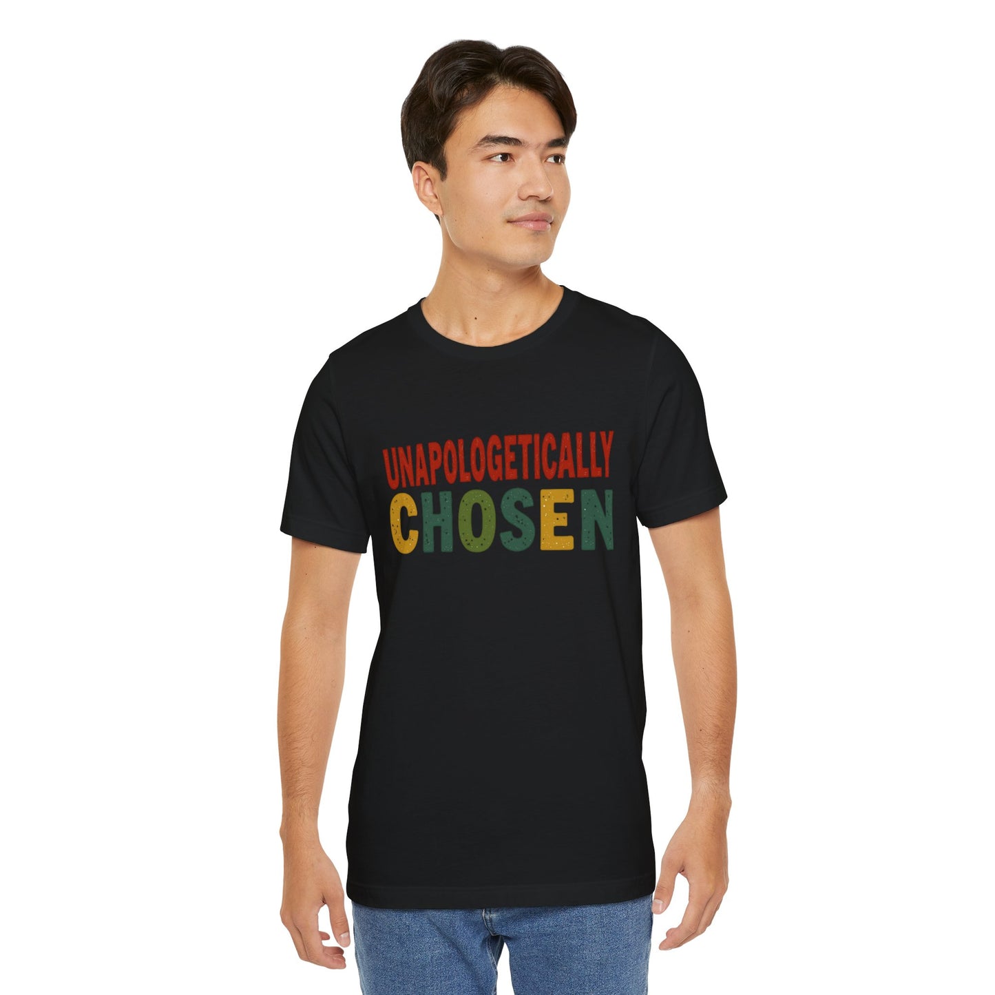 Minimalist 'Unapologetically Chosen, ' t-shirt – faith-based Christian apparel declaring identity in Christ by Klippette