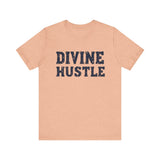 Modern Christian t-shirt with 'Divine Hustle' design – spiritual ambition theme by Klippette