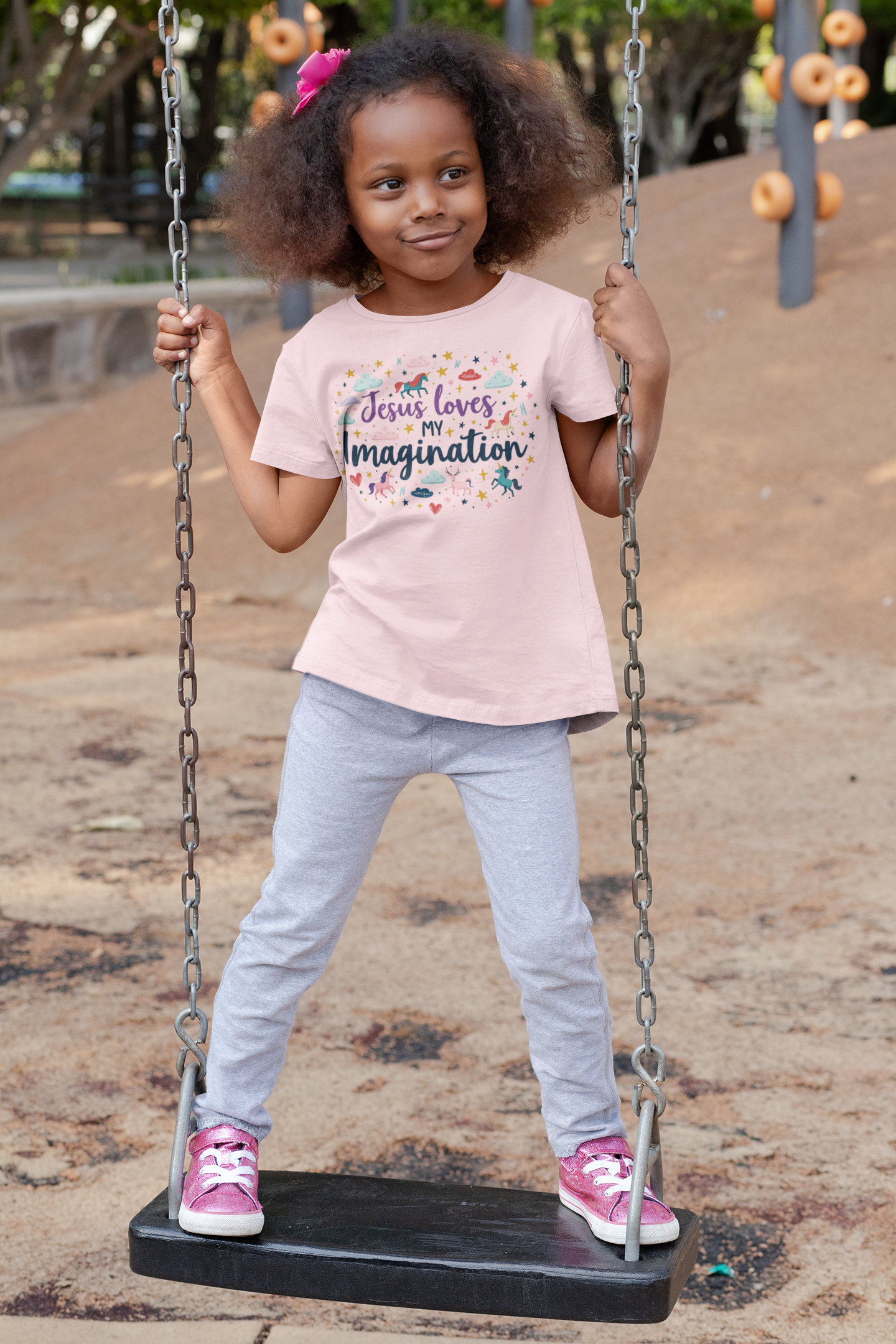 Jesus Loves My Imagination Fine Jersey T-shirt - Klippette Joy