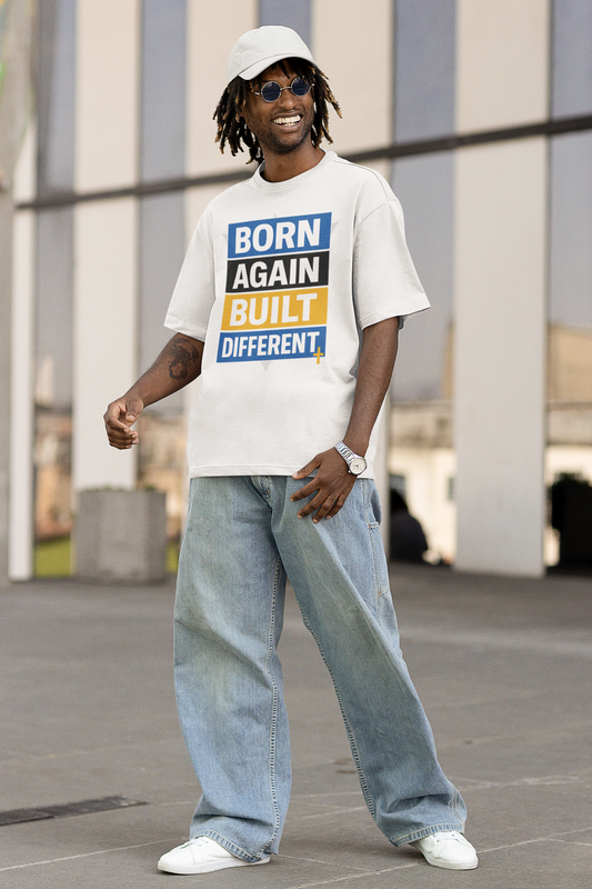 Born Again, Built Different – Bajan Colors T-Shirt - Klippette Joy