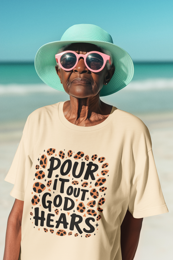 "Faith-based shirt reminding believers that God listens to every prayer"