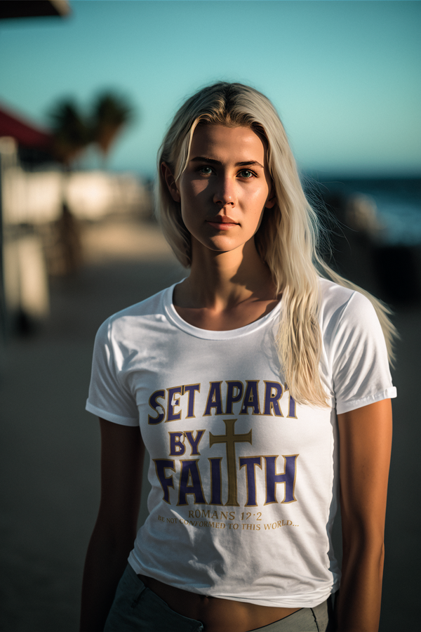 Set Apart by Faith Christian T-Shirt – Faith-Based Unisex Tee with Bold Message

