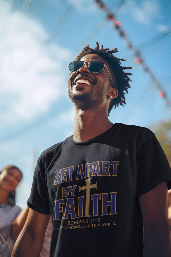 Set Apart by Faith Christian T-Shirt – Faith-Based Unisex Tee with Bold Message

