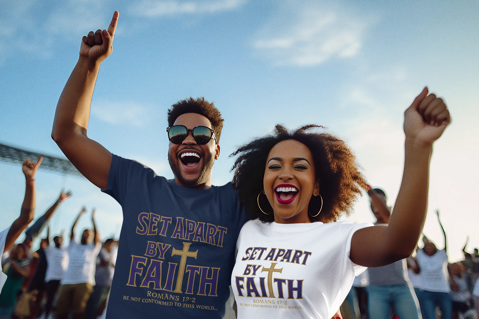 Set Apart by Faith Christian T-Shirt – Faith-Based Unisex Tee with Bold Message

