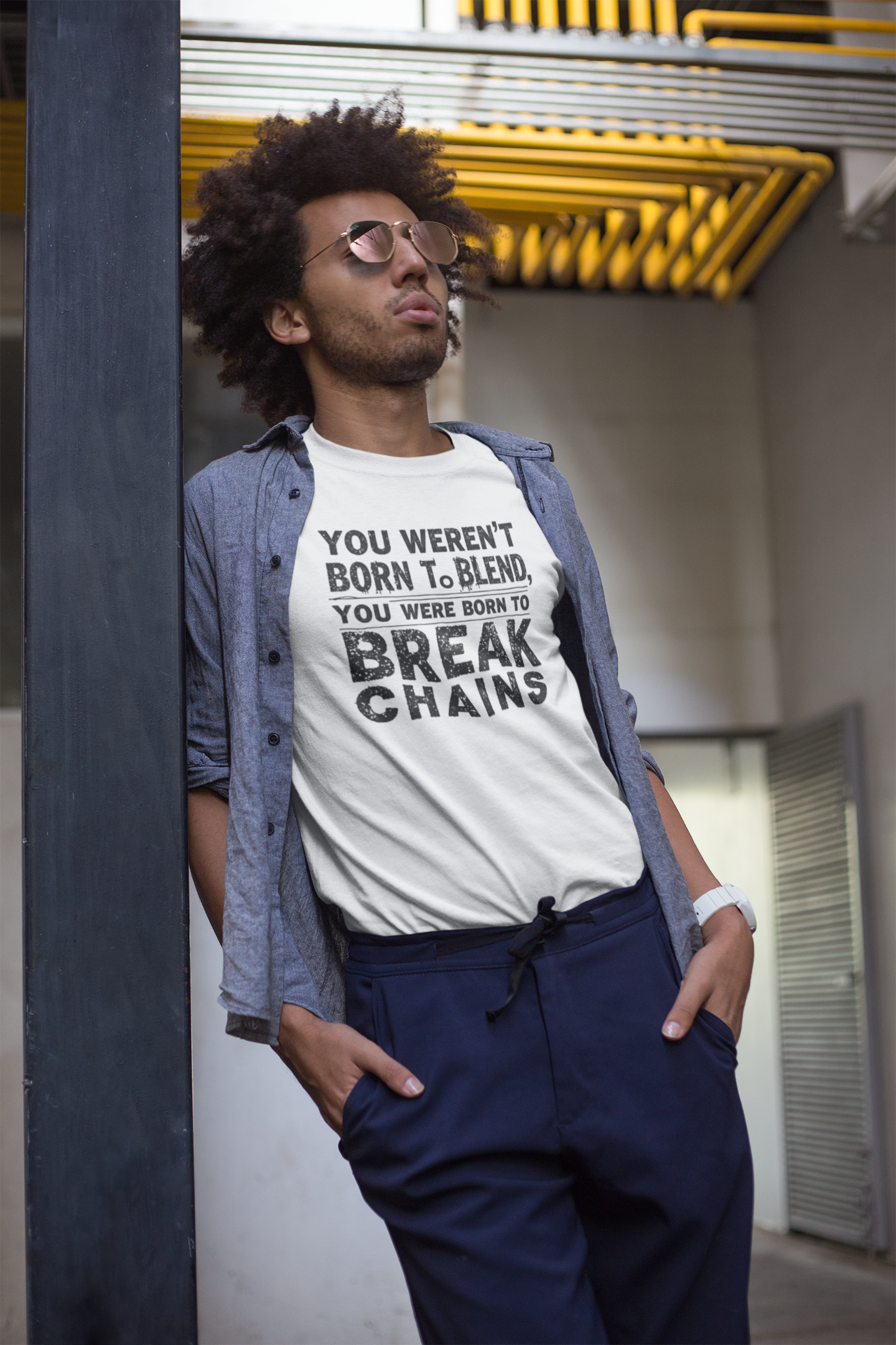 "You Weren’t Born to Blend In – You Were Born to Break Chains" – faith-based apparel by Klippette.