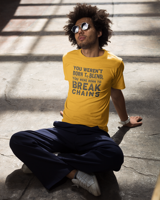 "You Weren’t Born to Blend In – You Were Born to Break Chains" – faith-based apparel by Klippette.