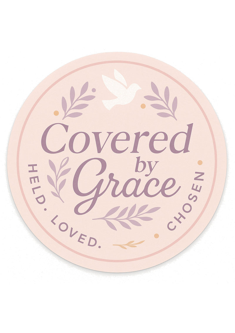 Covered by Grace – Faith-Based Vinyl Sticker