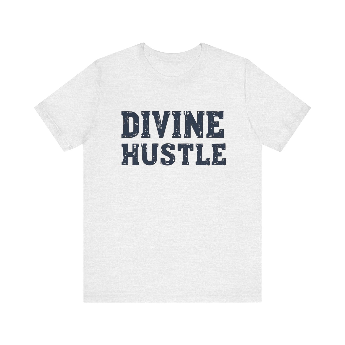 Modern Christian t-shirt with 'Divine Hustle' design – spiritual ambition theme by Klippette