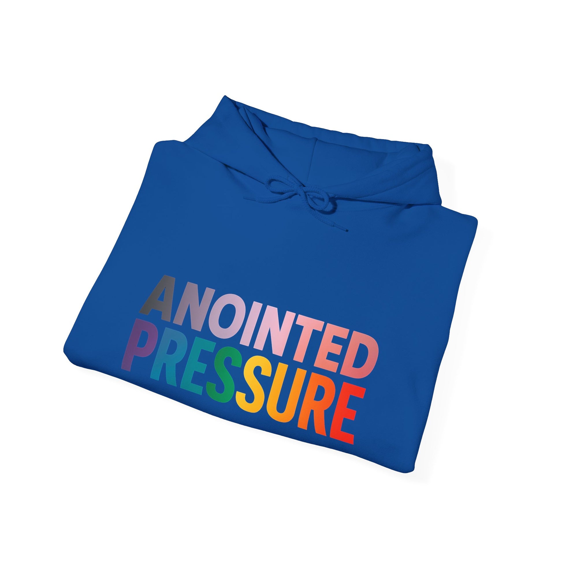 Bold multicolored text that reads “Anointed Pressure” symbolizing spiritual strength and resilience under pressure.