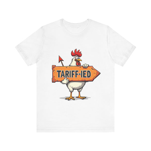 Funny 'Tariff-ied' t-shirt – playful pun design with personality by Klippette
