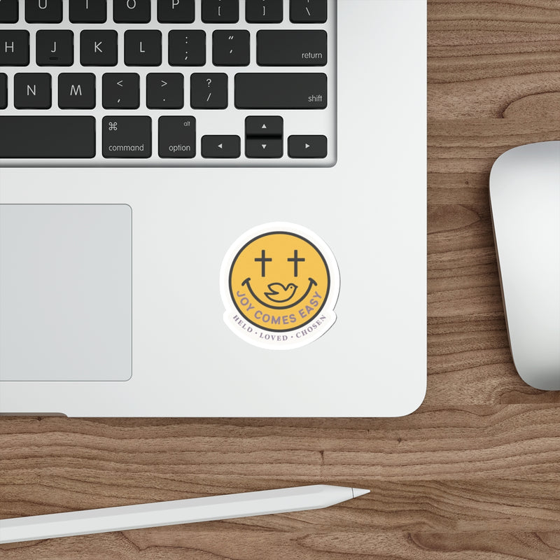 Joy Comes Easy – Smiley Face Faith Sticker