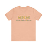 Shirt design featuring the bold acronym M.H.M with the full text “Mental Health Matters” in modern, expressive lettering.