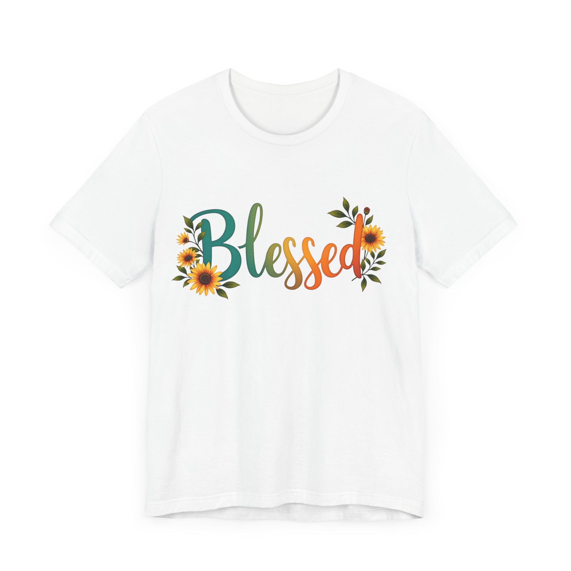 "Simple 'Blessed' Christian t-shirt – minimalist faith design by Klippette