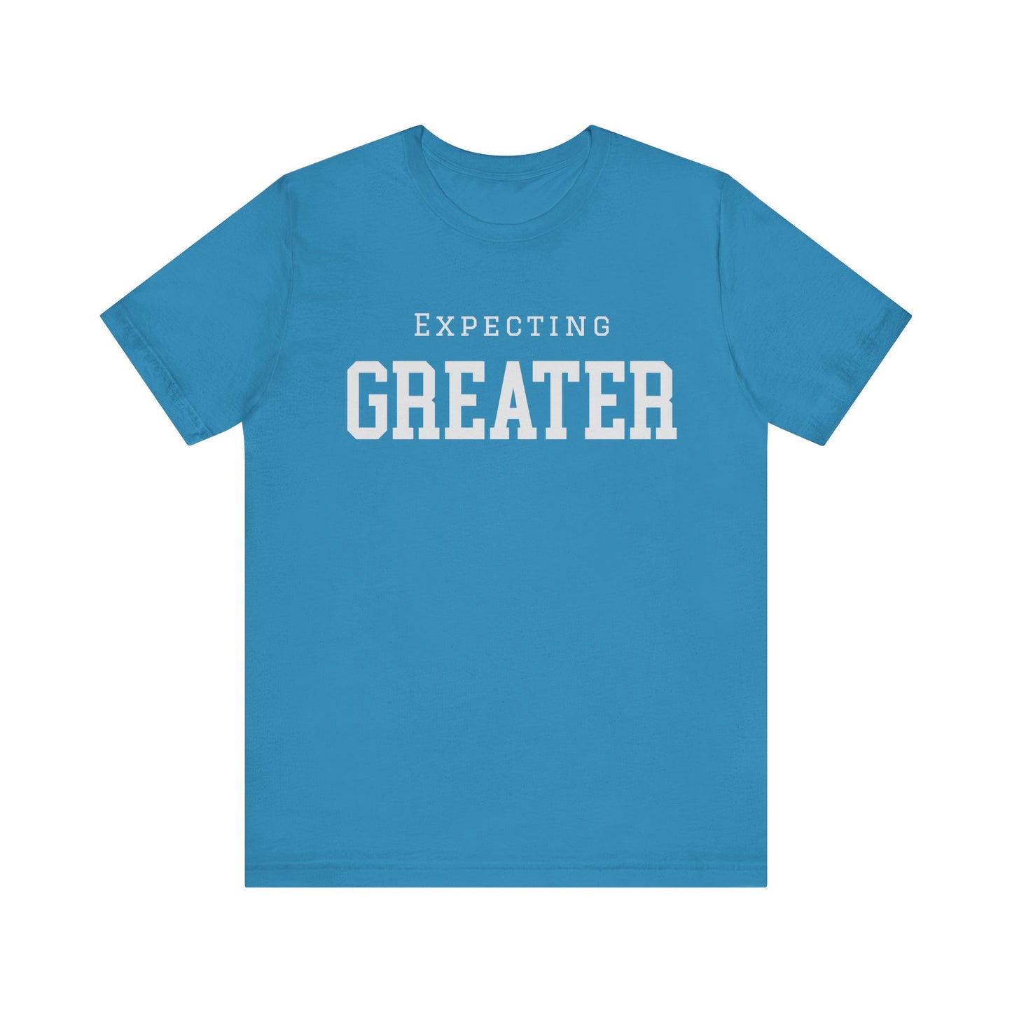 Faith-based sweatshirt with 'Expecting Greater' message – hopeful and bold Christian apparel by Klippette"