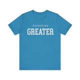 Faith-based sweatshirt with 'Expecting Greater' message – hopeful and bold Christian apparel by Klippette"