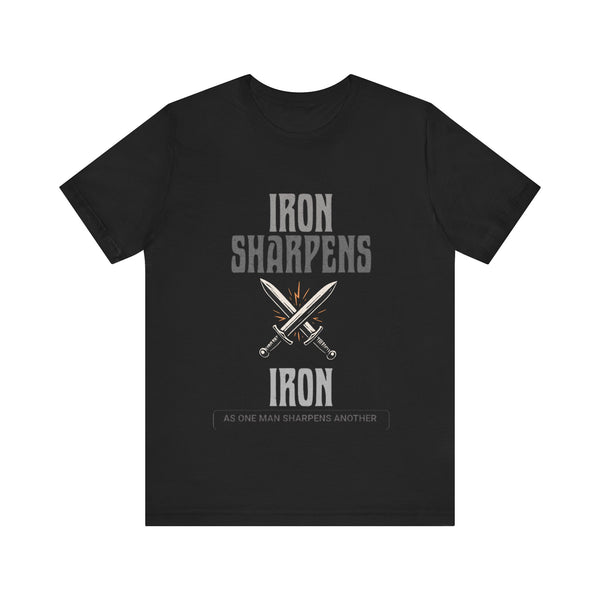 Iron Sharpens Iron' Christian t-shirt – Proverbs 27:17 inspired faith and fellowship design by Klippette"

