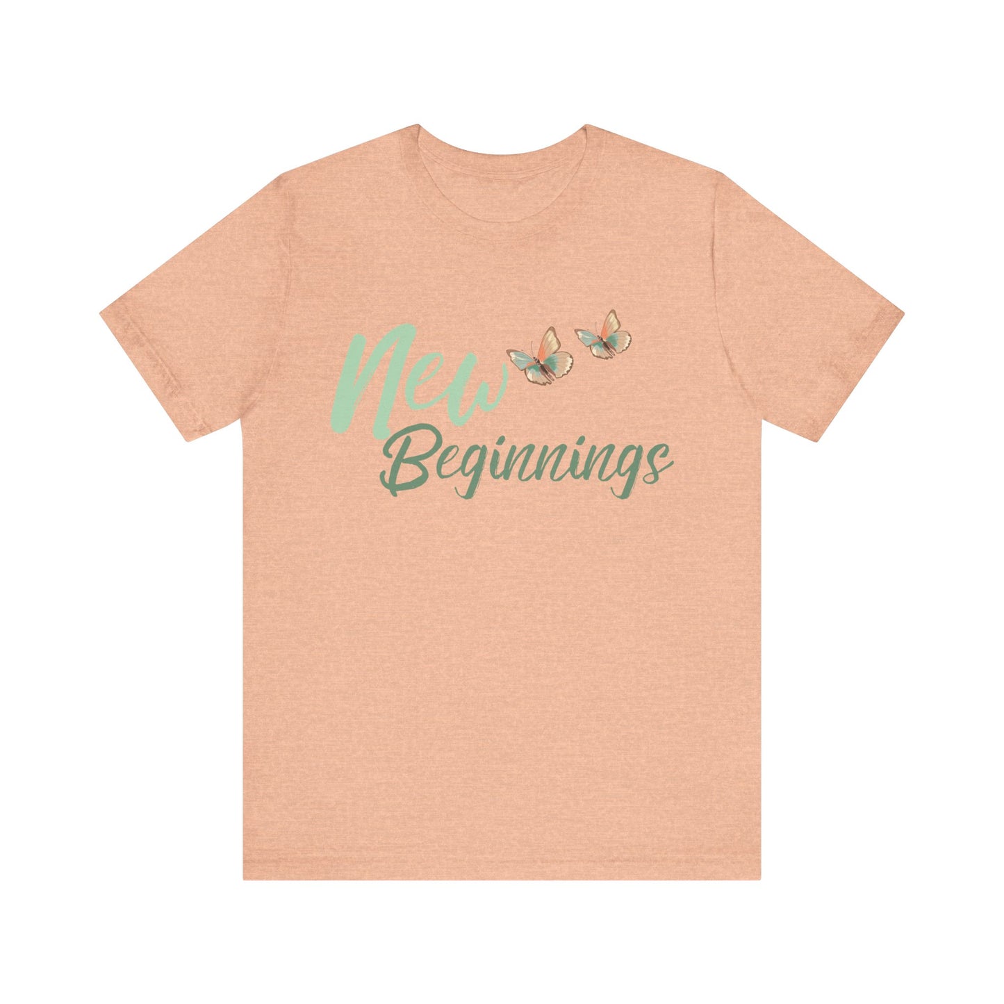 Christian tee with 'New Beginnings' – symbolic fresh start design by Klippette"

